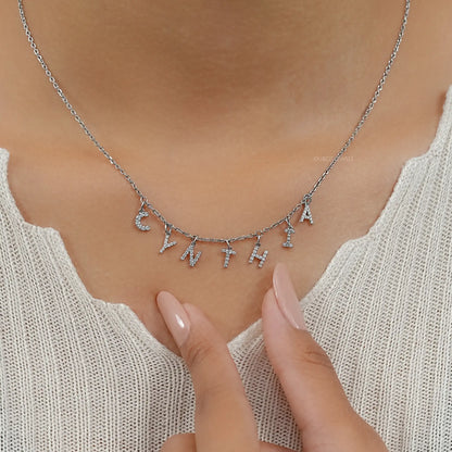 CYNTHIA Letter Round Lab Customize Necklace Necklaces
