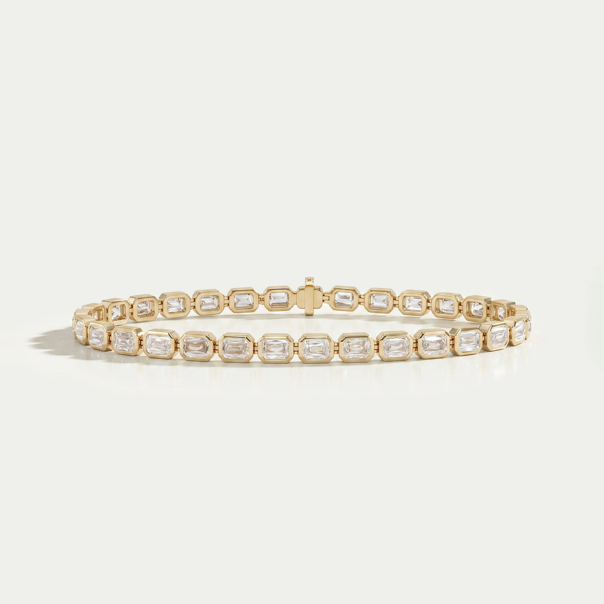 Criss Cut Lab Grown Diamond Bezel Set Tennis Bracelet