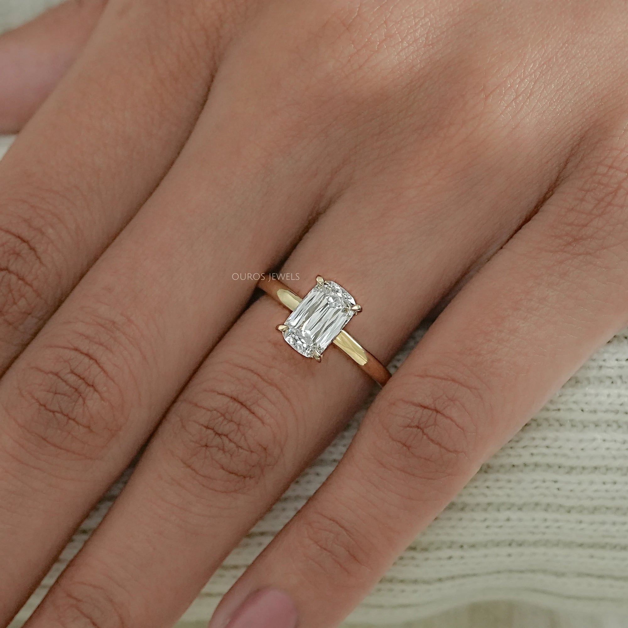 Criss Cut Lab Grown Diamond Solitaire Ring Ring