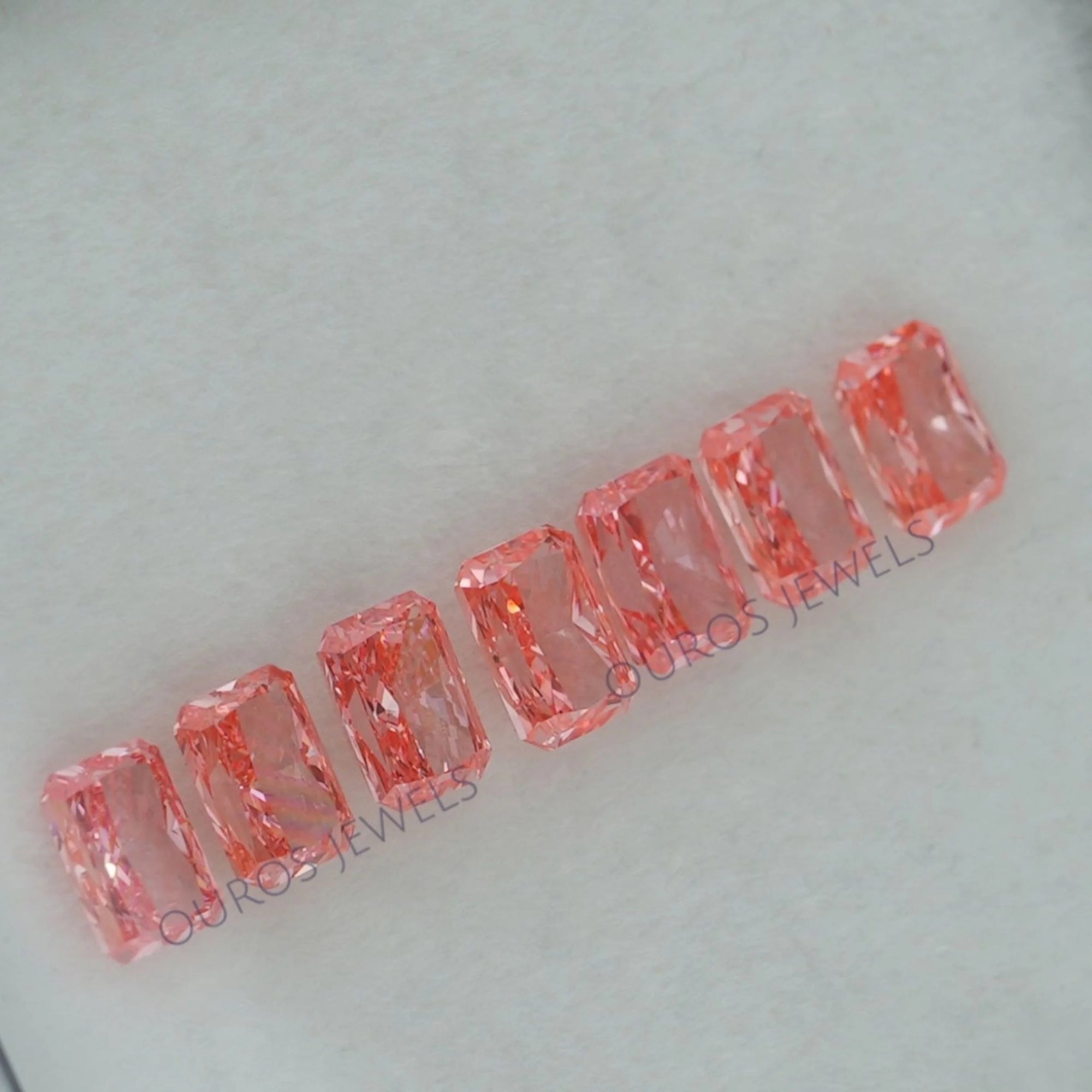0.33 Carat Each Radiant Pink Loose Diamond Loose