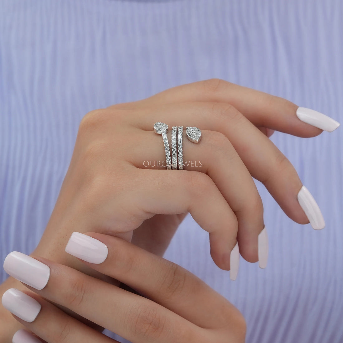 Pear Shape Diamond White Gold Engagement Ring