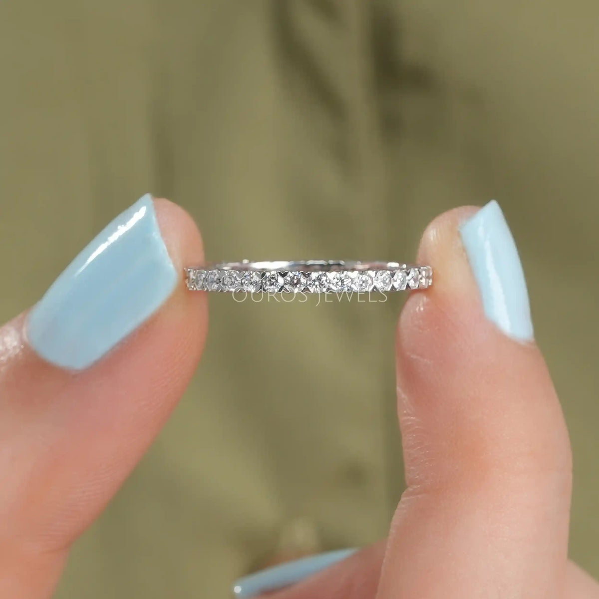 1.80 MM Round Cut Lab Diamond Eternity Wedding Band Ring