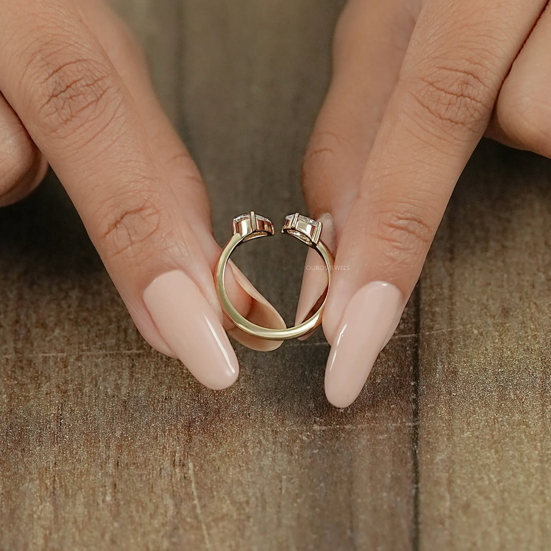 Pear And Oval Diamond Toi Et Moi Engagement Ring Ring