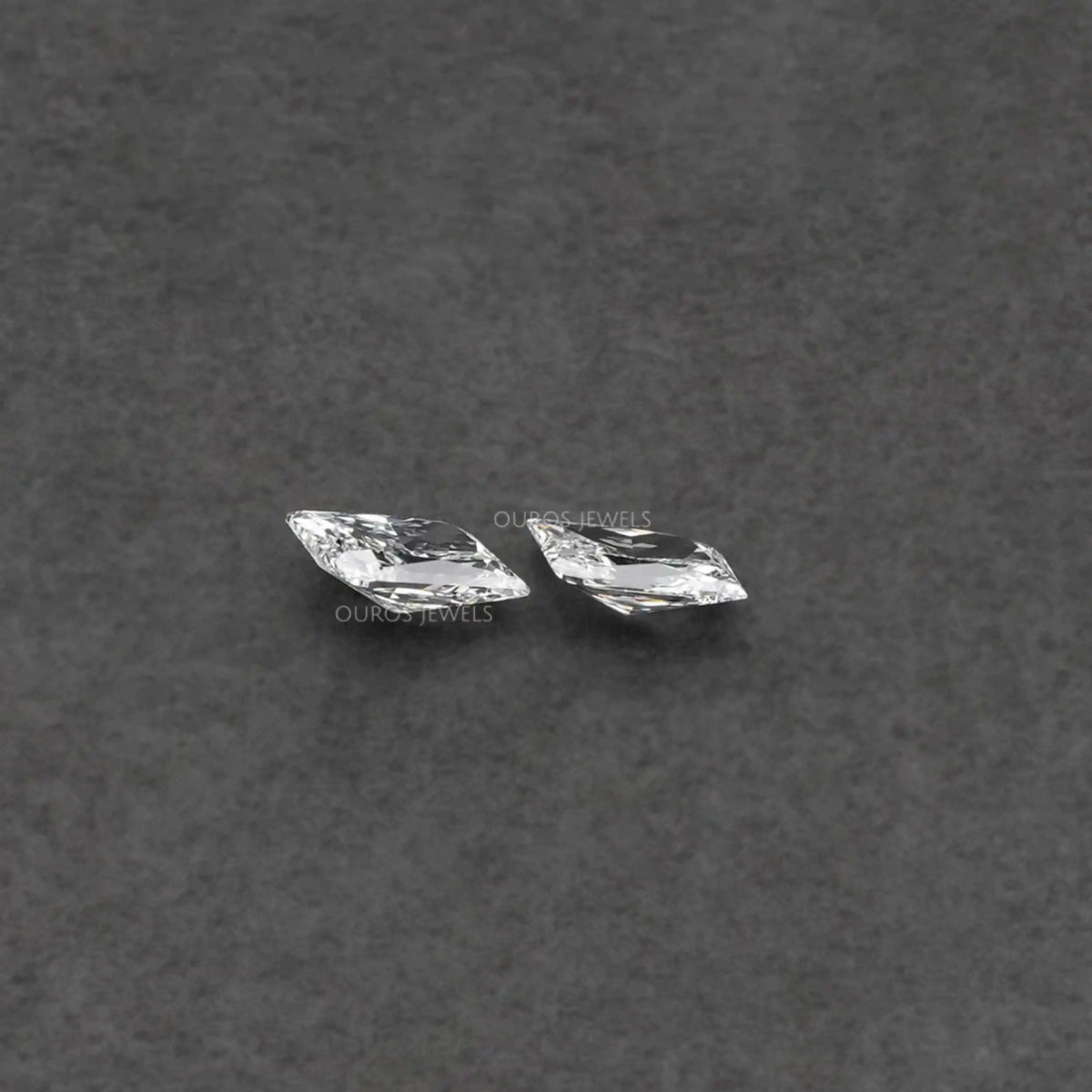 Rounded Modified Kite Shape Lab Diamond Pair Loose