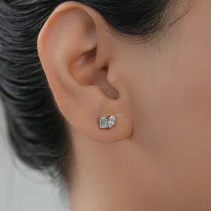 Dual Lab Diamond Stud Earrings Earrings