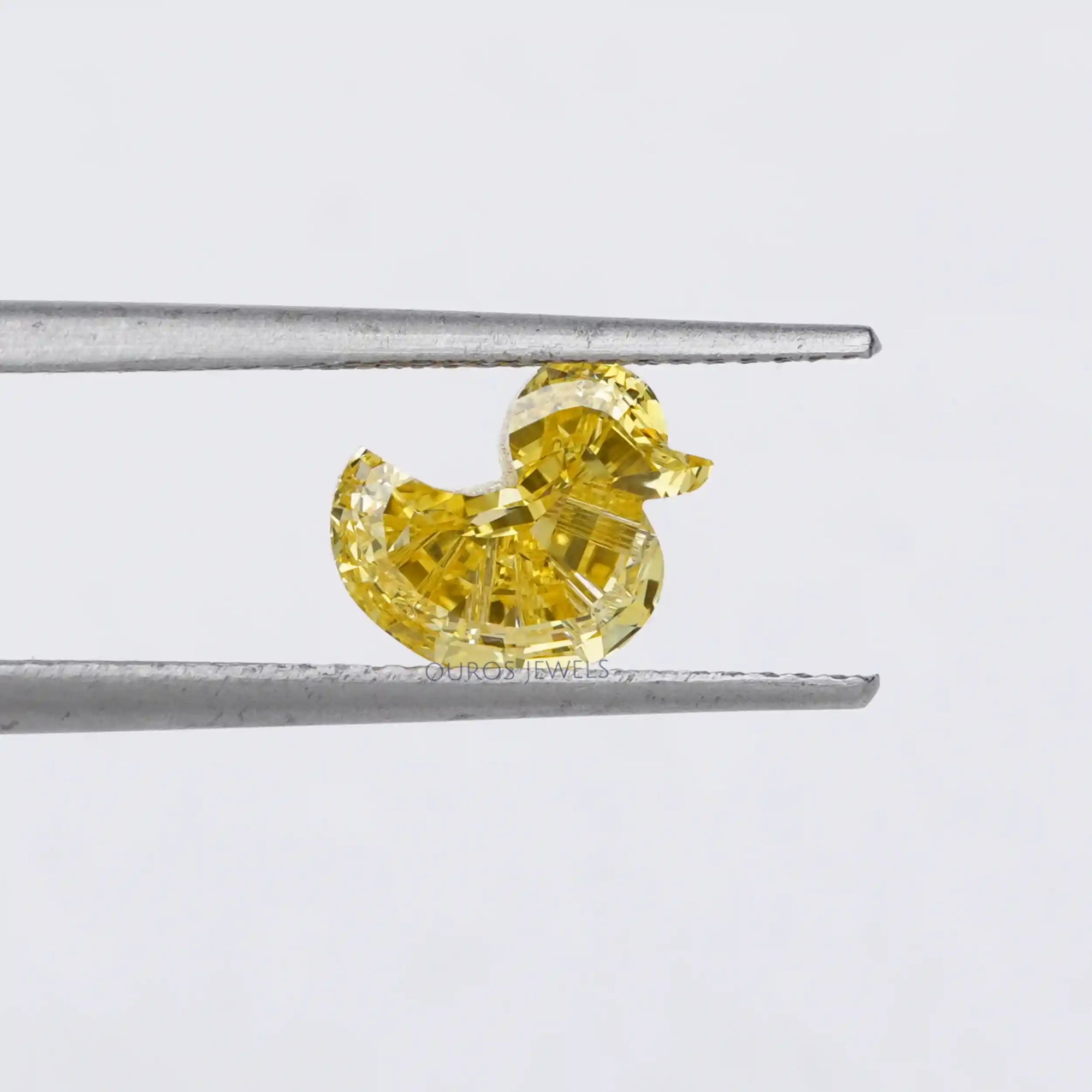 Yellow Duck Cut Lab Grown Diamond