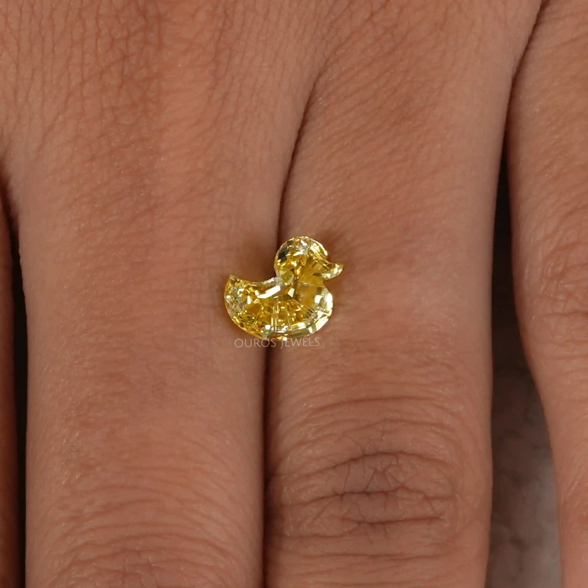 Yellow Duck Cut Lab Grown Diamond