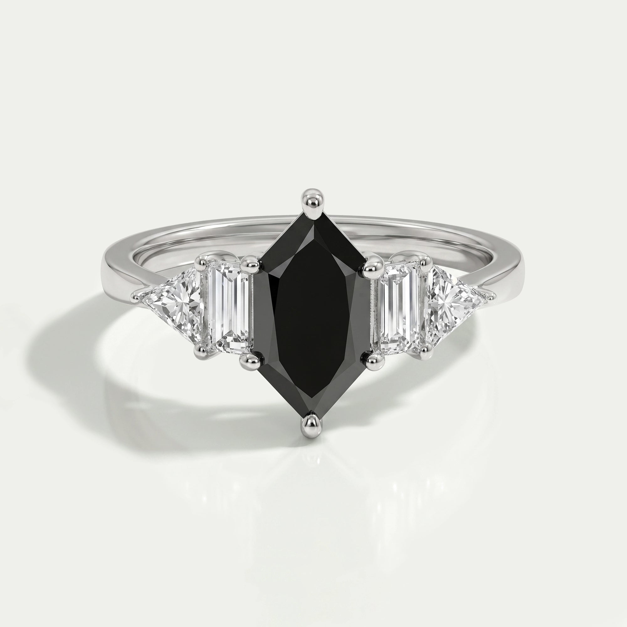 Dutch Marquise Black Diamond Anniversary Ring Ring
