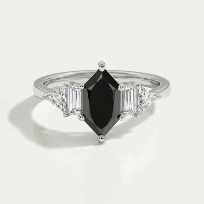 Dutch Marquise Black Diamond Anniversary Ring Ring