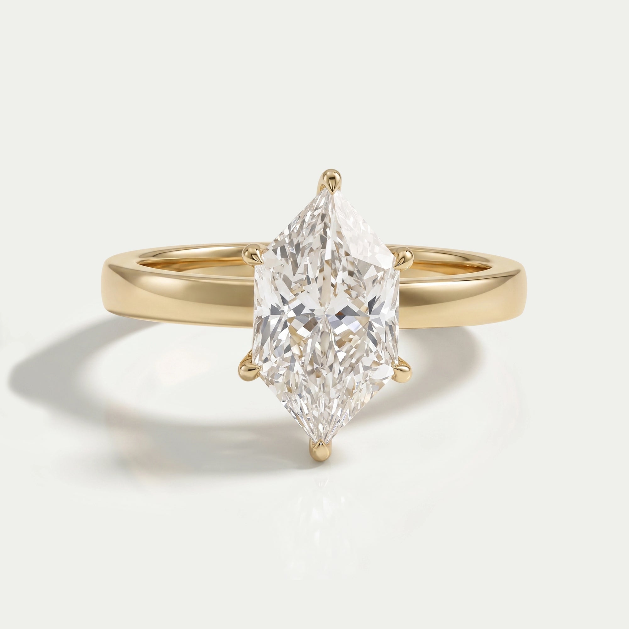 Dutch Marquise Lab Diamond Hidden Halo Engagement Ring Rings