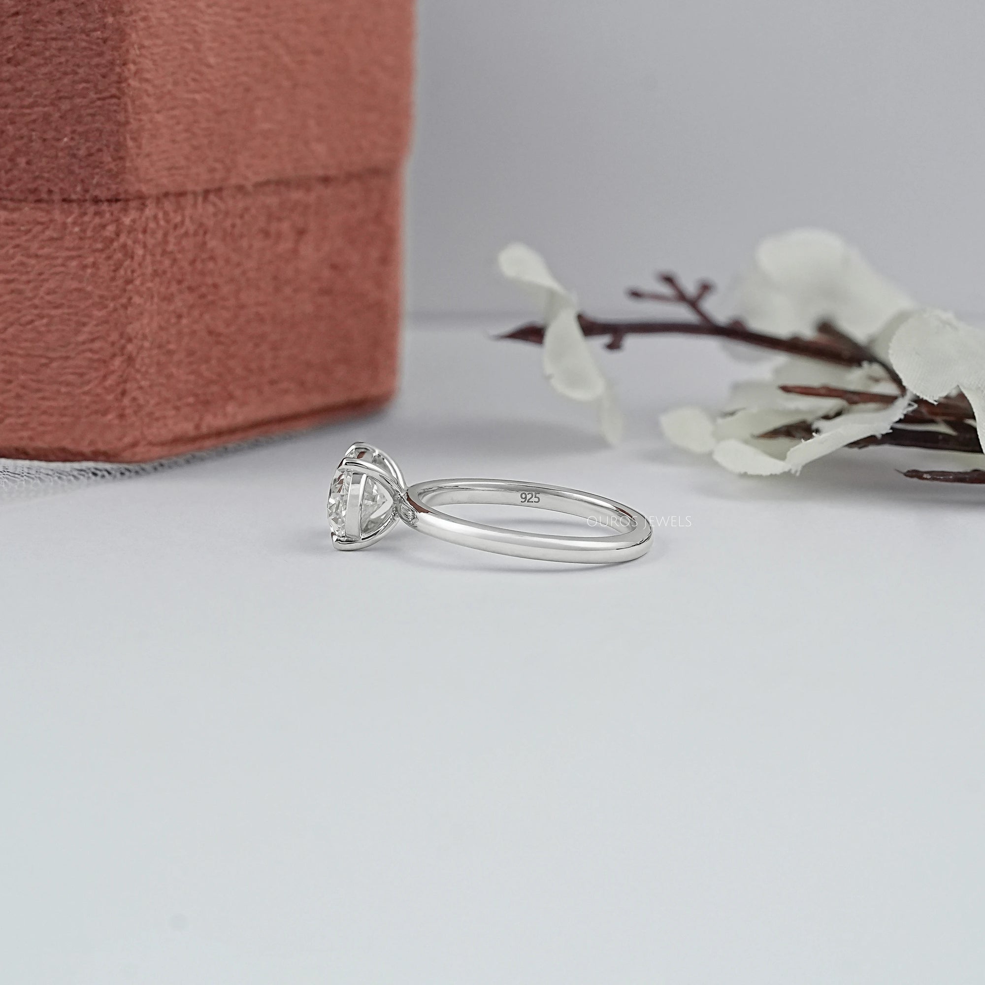 Bezel Set Pear Shaped Diamond Ring