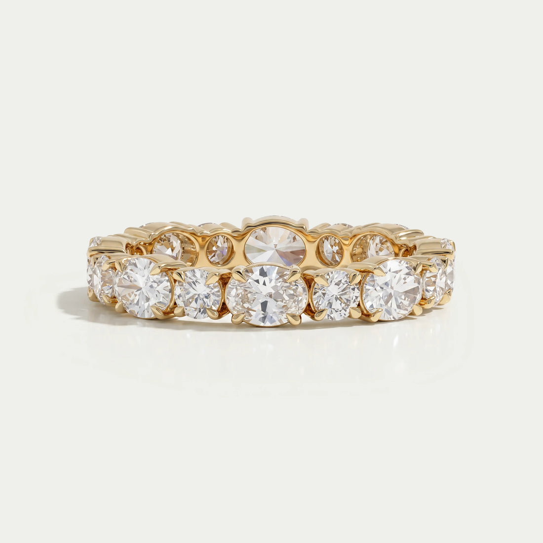 Oval And Round Diamond Eternity Band Ring