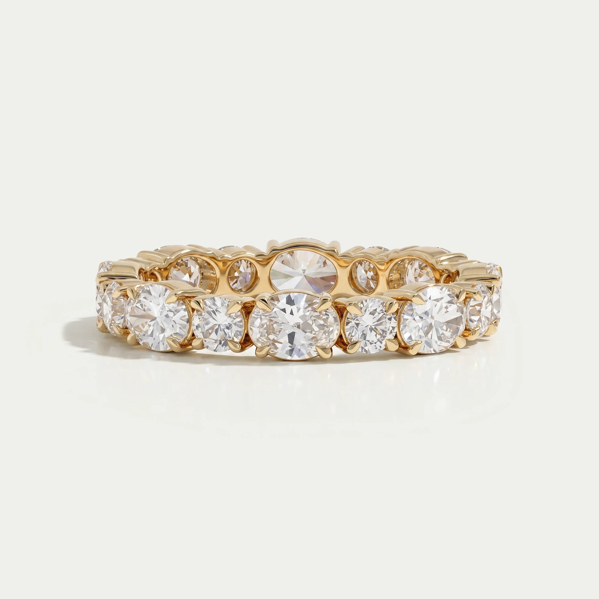 Oval And Round Diamond Eternity Band Ring