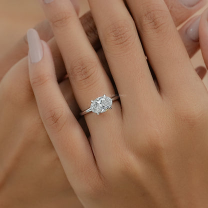 Bezel Set Pear Shaped Diamond Ring