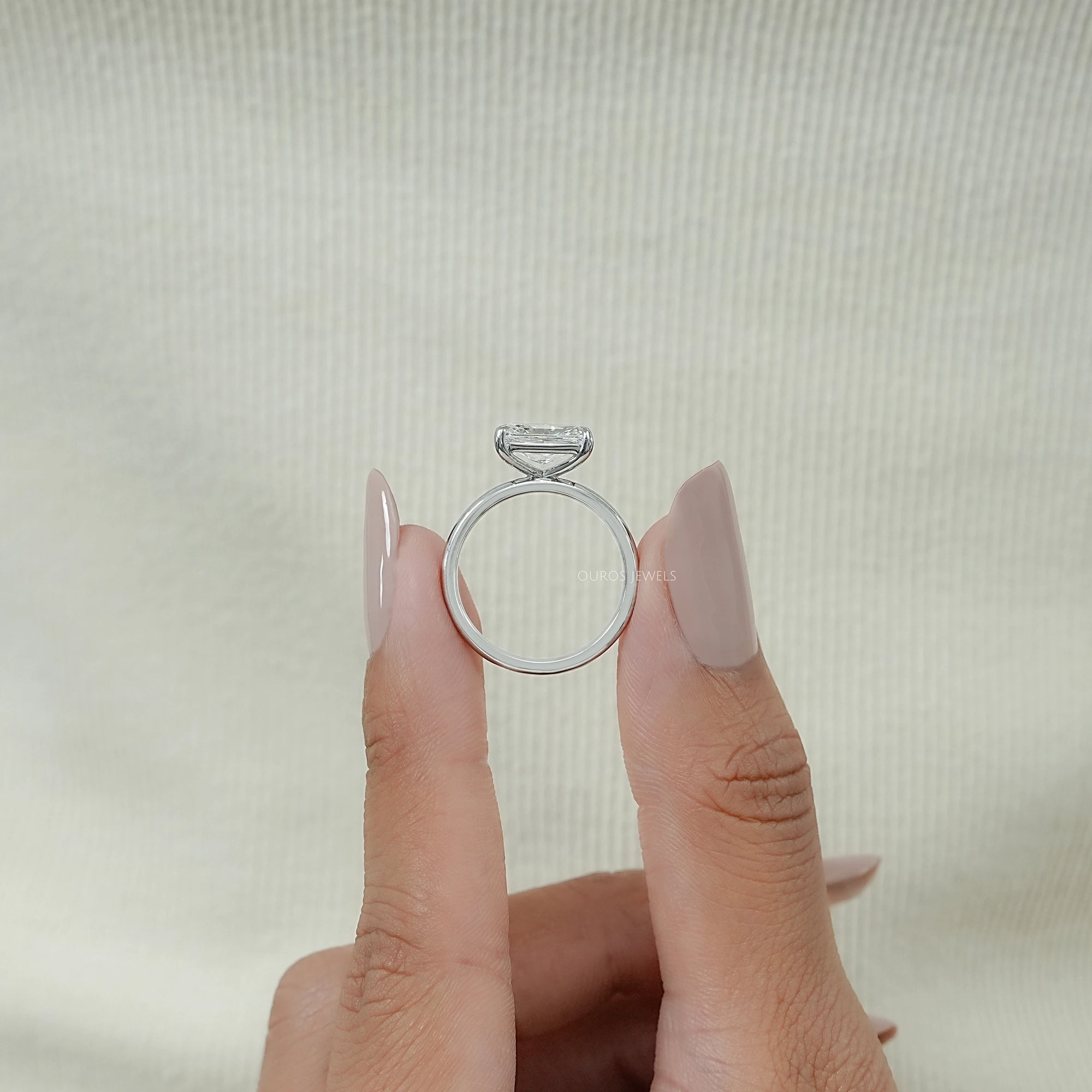East West Radiant Lab Diamond Solitaire Ring