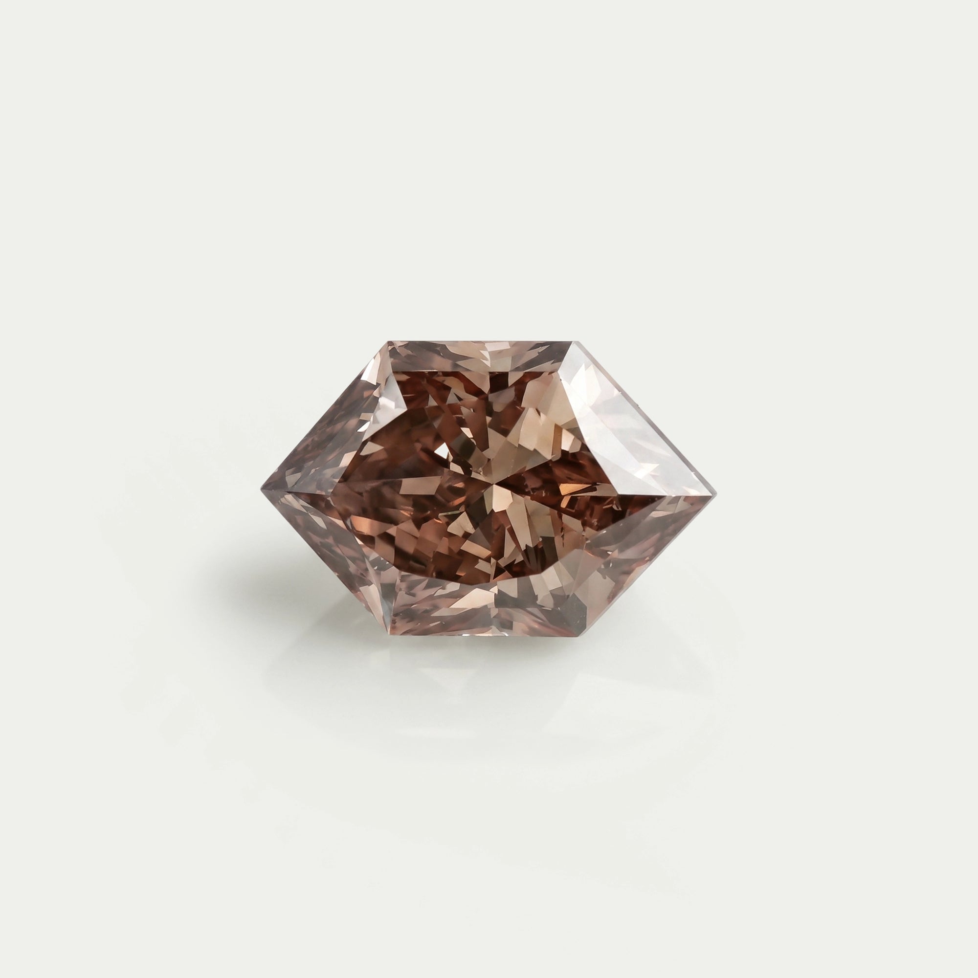 Champagne Elongated Brilliant Hexagon Lab Diamond Loose Loose