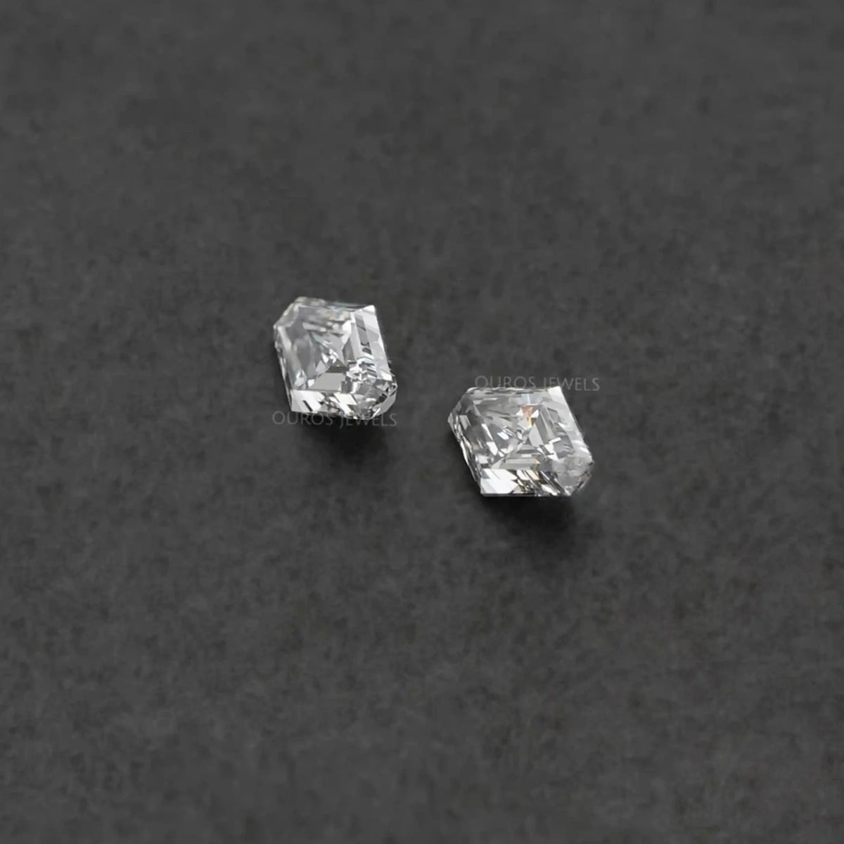 Modified Lozenge Cut Lab Diamond Pair Loose