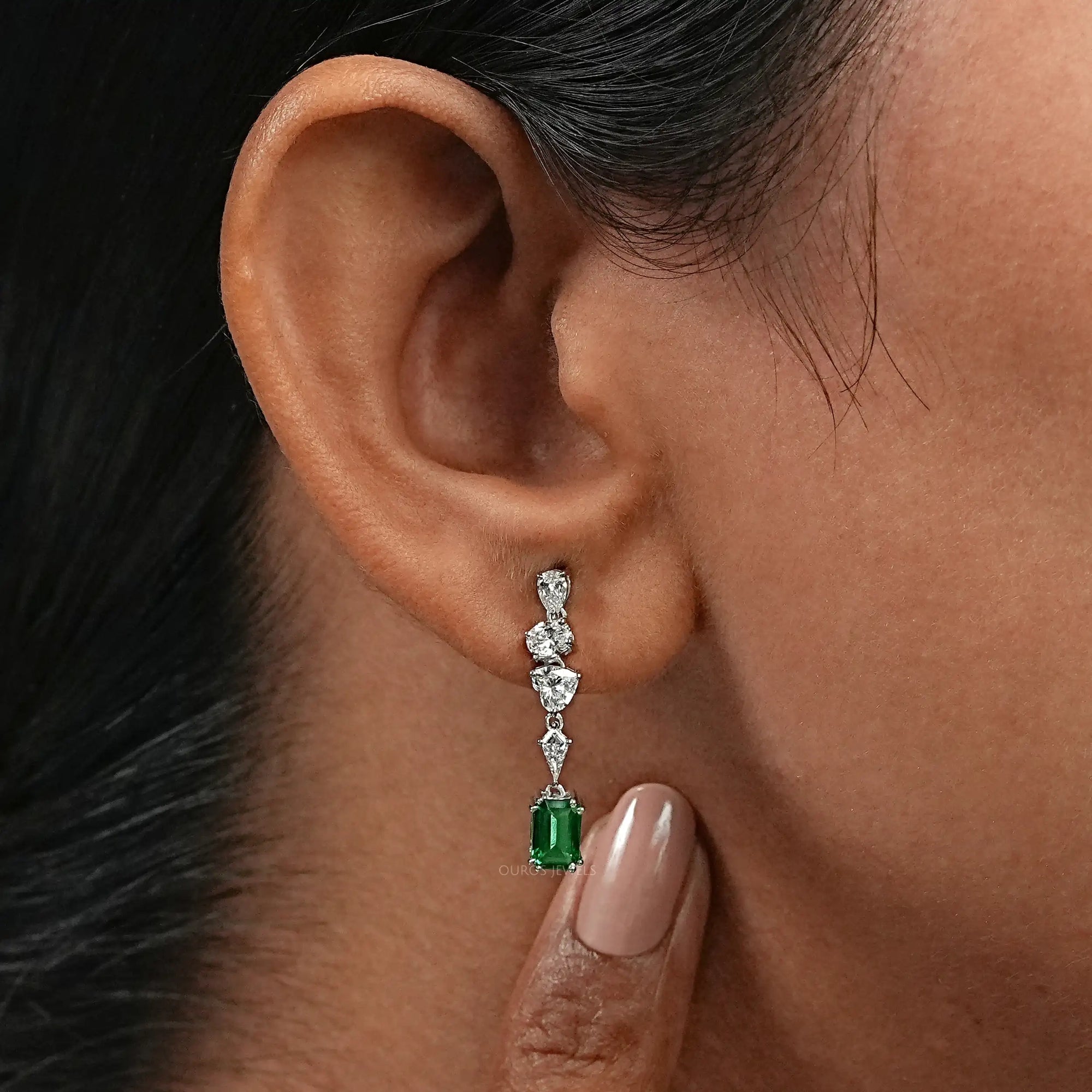 Gemstone Diamond Drop & Dangle Earrings Earring
