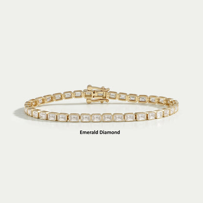 East West Lab Diamond Bezel Set Tennis Bracelet Bracelet