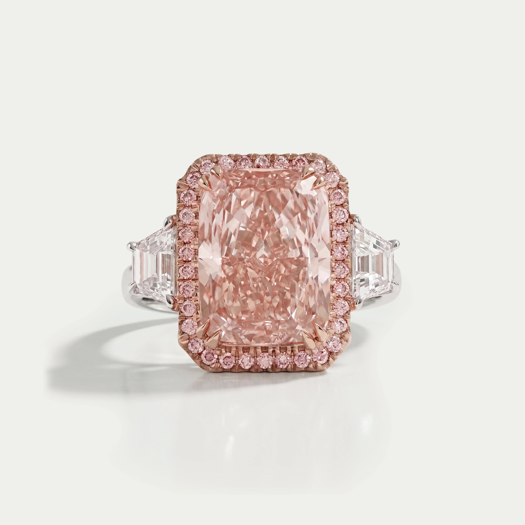 Cushion Shape Lab Diamond Halo Engagement Ring