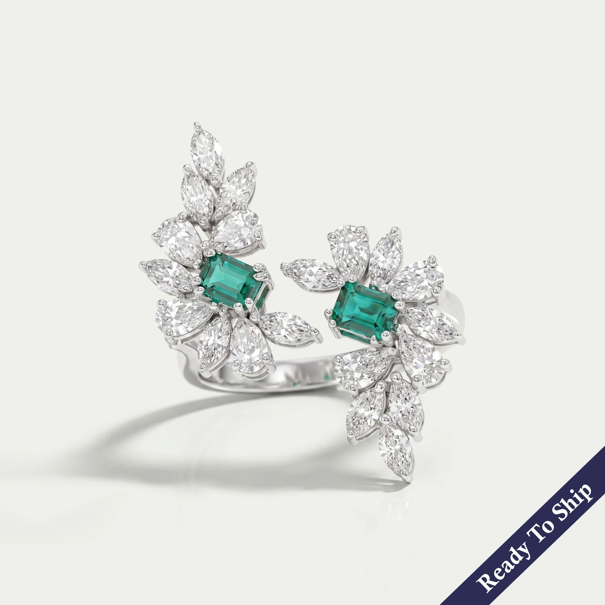 Multi Shape Lab Diamond Bypass Ring