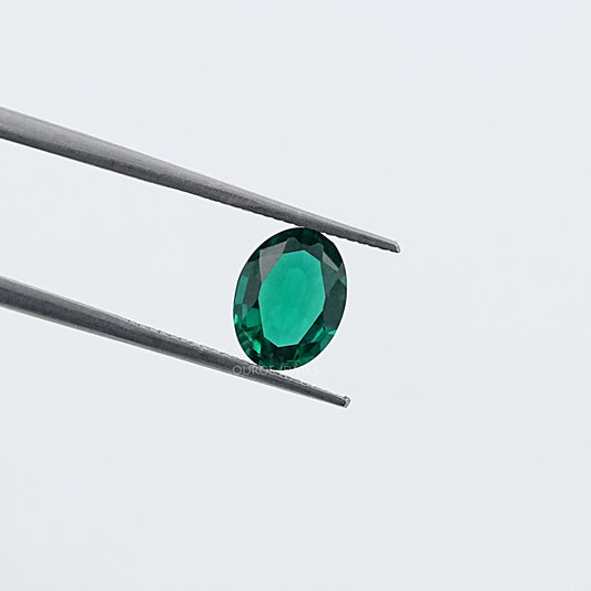 Green Oval Zambian Emerald Gemstone Loose