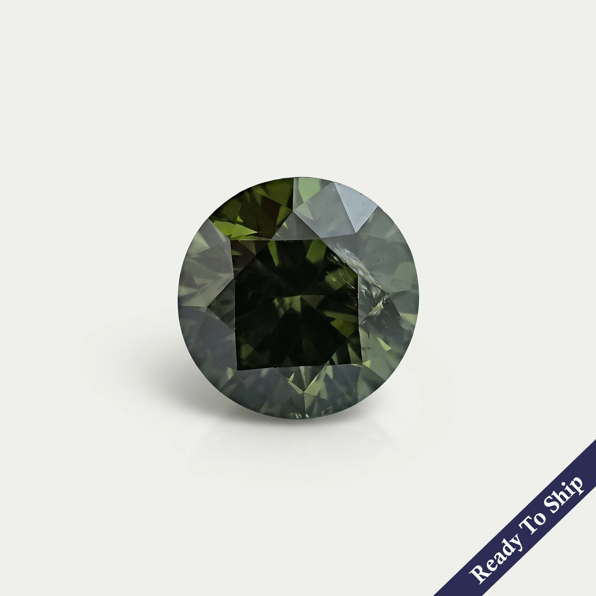 Green Lab Grown Round Loose Diamond