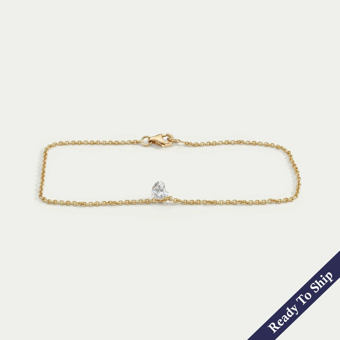 Heart Cut Diamond Solitaire Bracelet Bracelet