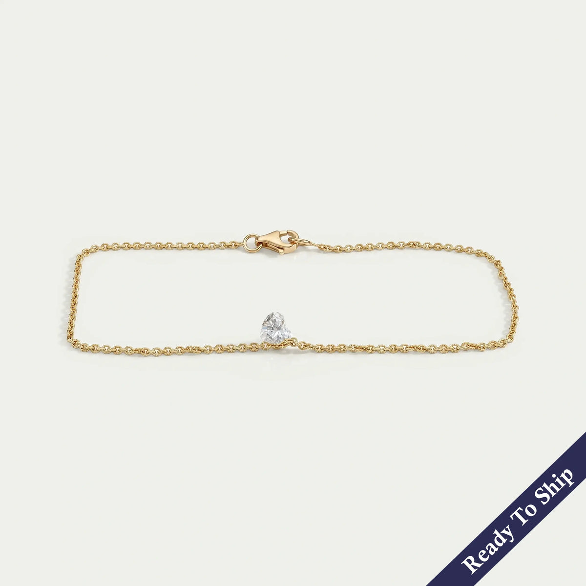 Heart Cut Diamond Solitaire Bracelet Bracelet