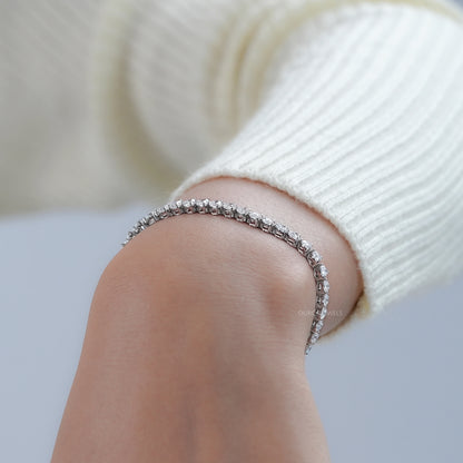 Heart Shape Lab Diamond Bracelet Bracelet