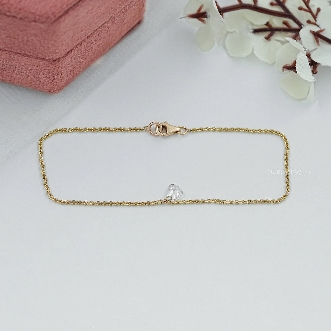 Heart Cut Diamond Solitaire Bracelet Bracelet