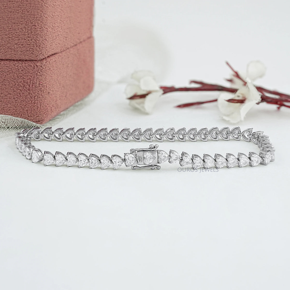 Heart Shape Lab Diamond Bracelet Bracelet
