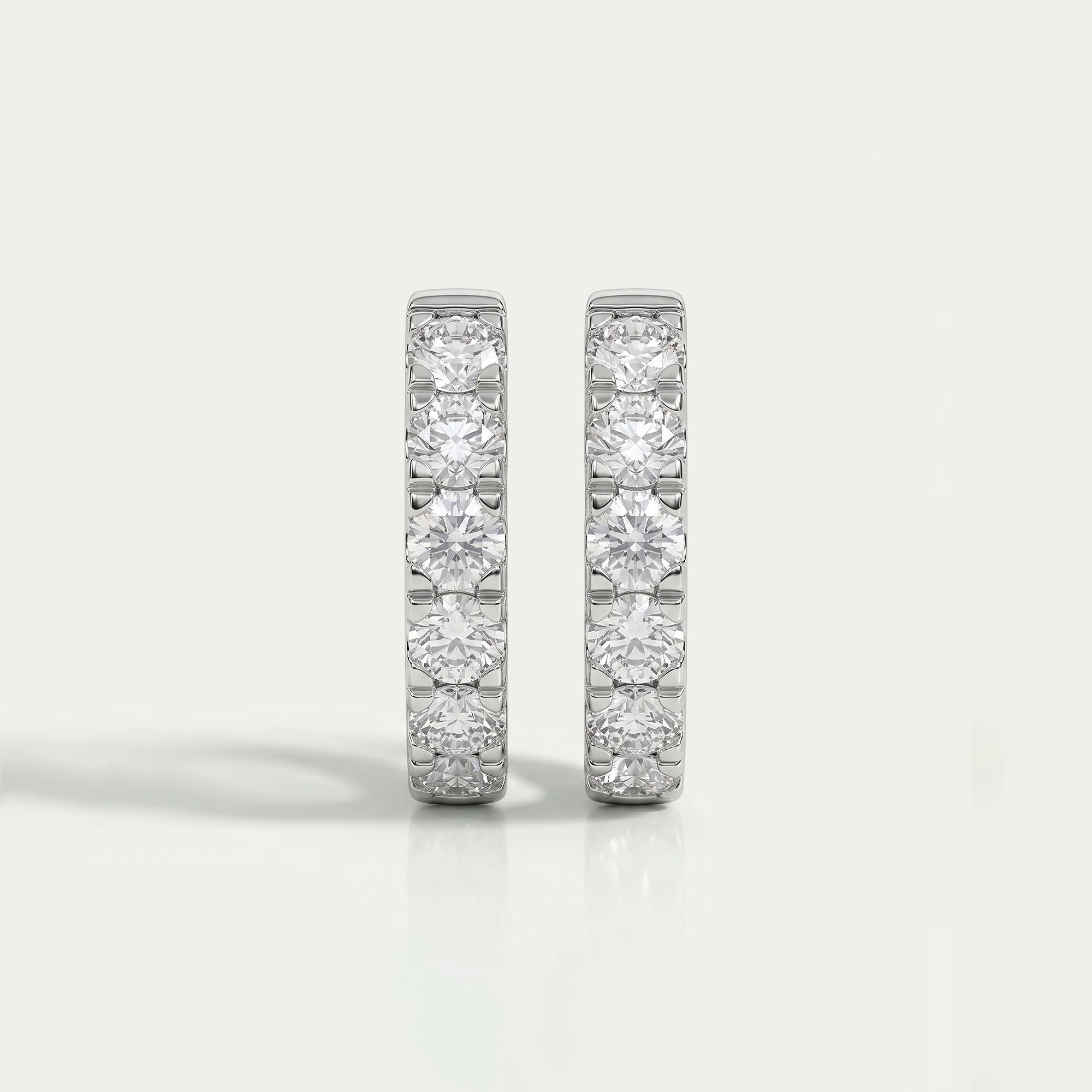 Inside Out Round Diamond Hoop Earrings Earrings