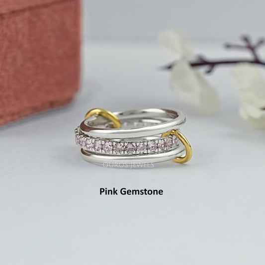 Interlink Round Lab Diamond Band Ring
