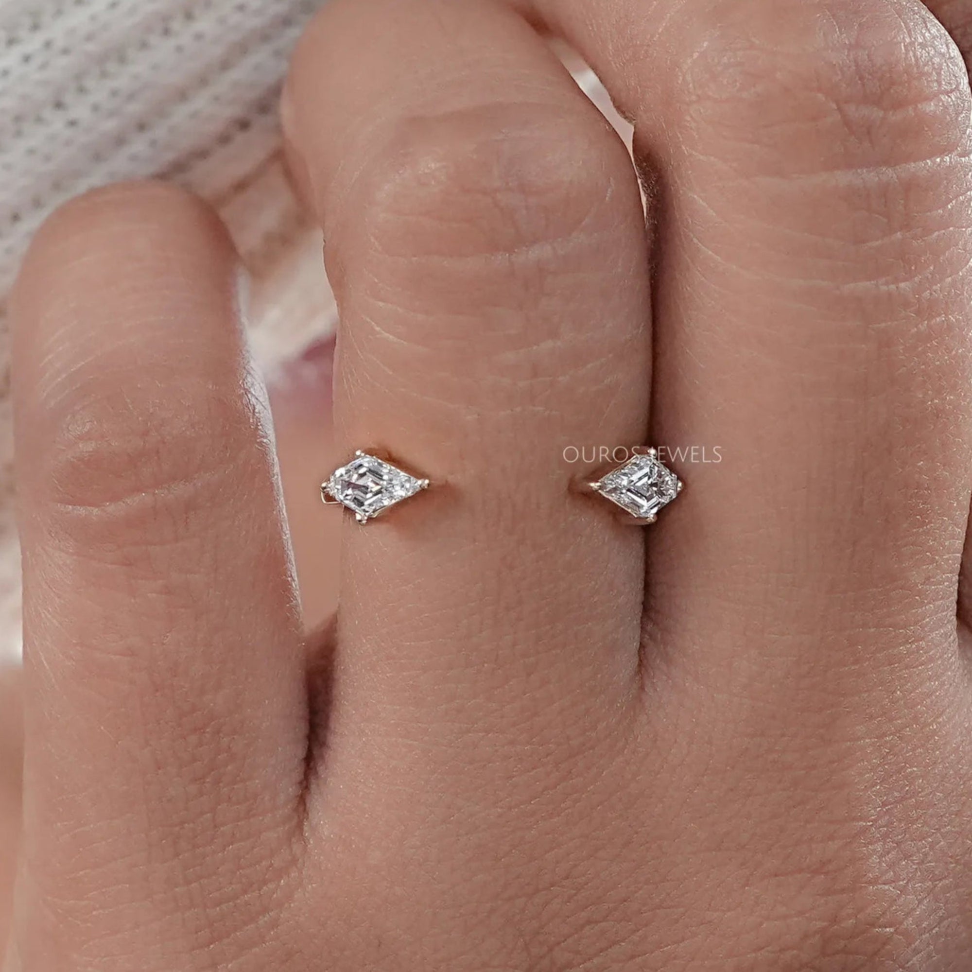 Open Cuff Lab Diamond Dainty Ring Ring