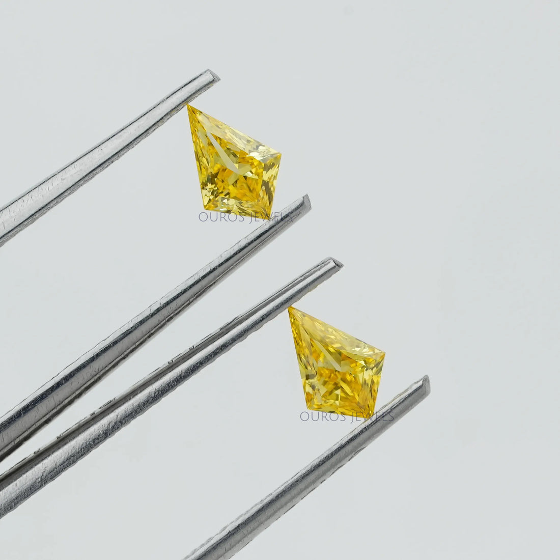 Yellow Kite Cut Lab Grown Diamond Matching Pair Loose