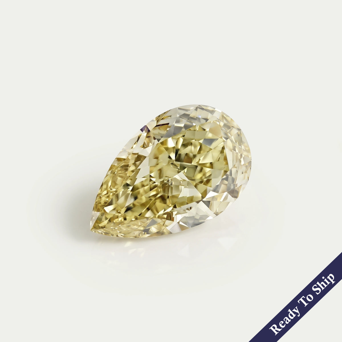 Vivid Yellow Pear Lab Grown Loose Diamond Loose