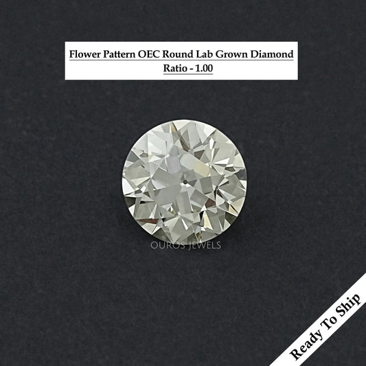 Flower Pattern Old European Round Cut Loose Loose