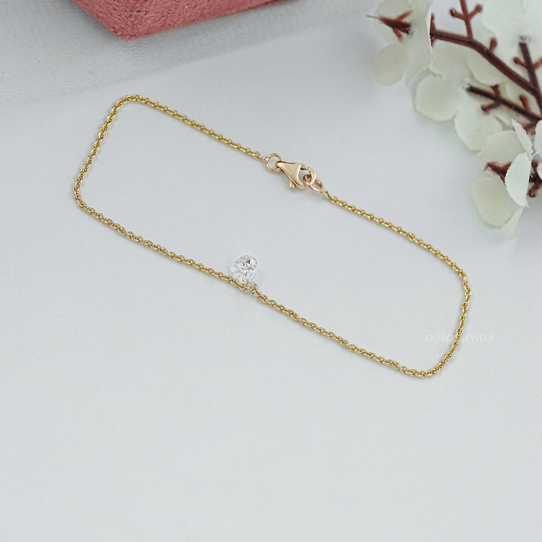 Heart Cut Diamond Solitaire Bracelet Bracelet