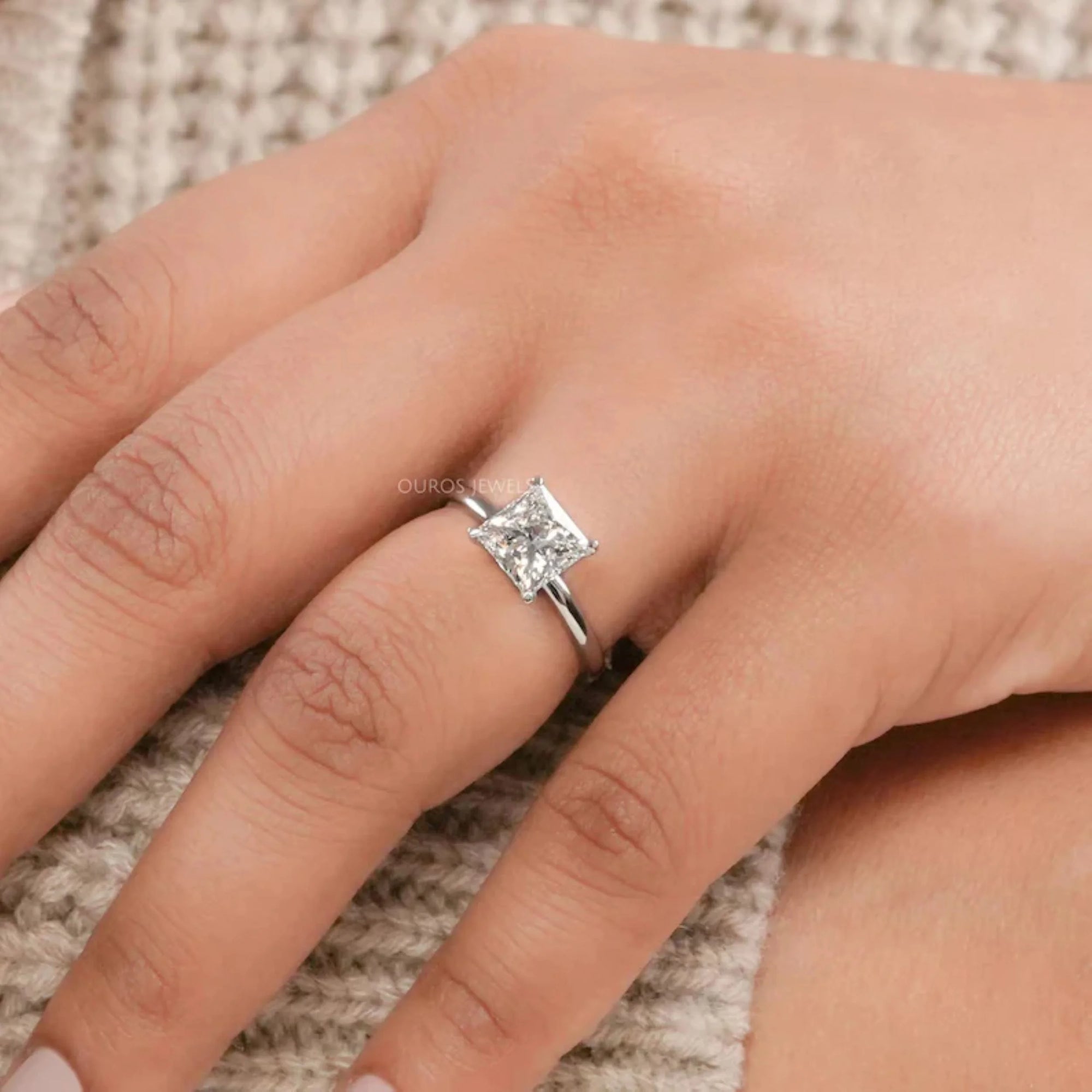 Princess Certified Lab Diamond Solitaire Ring (Copy) Rings