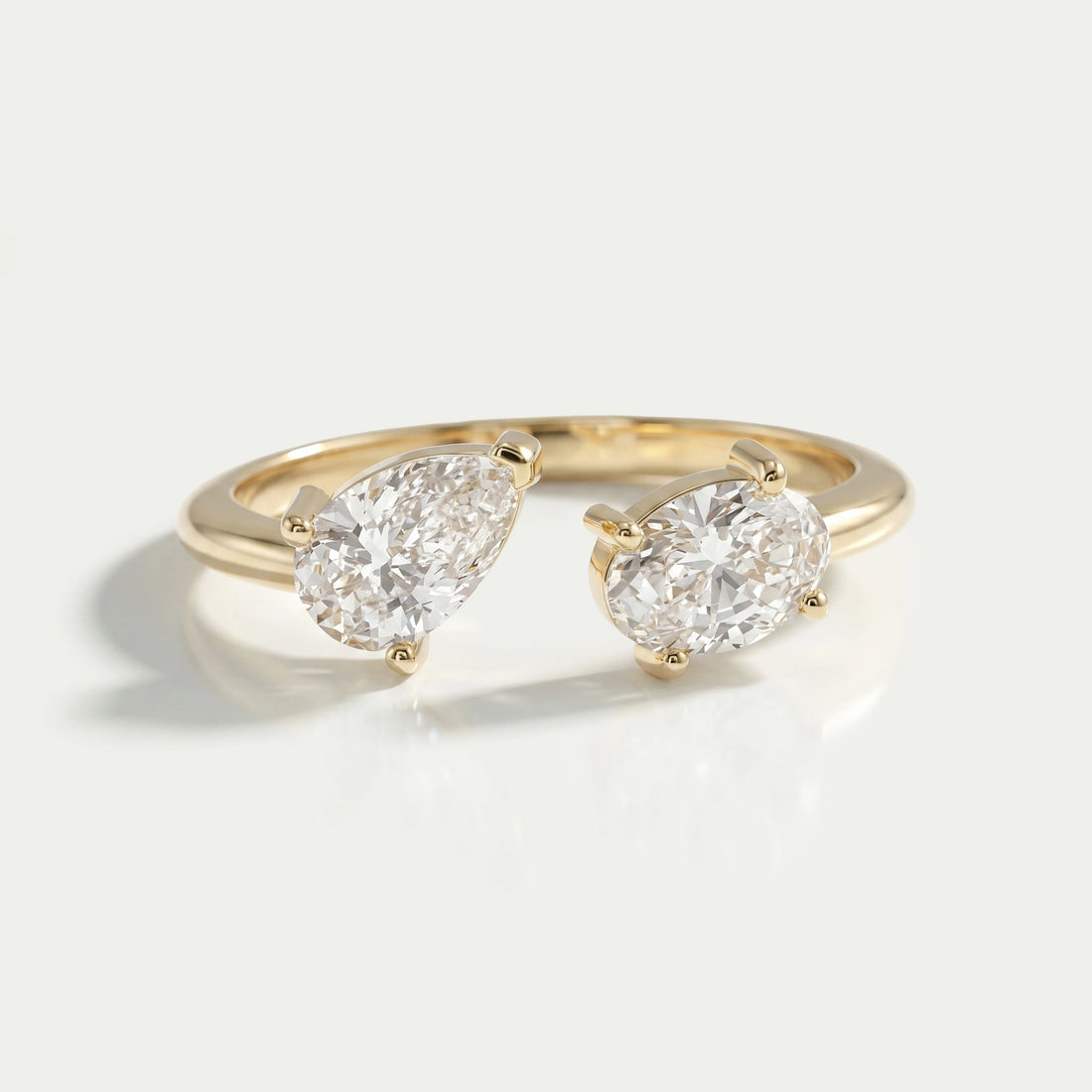 Pear And Oval Diamond Toi Et Moi Engagement Ring Ring