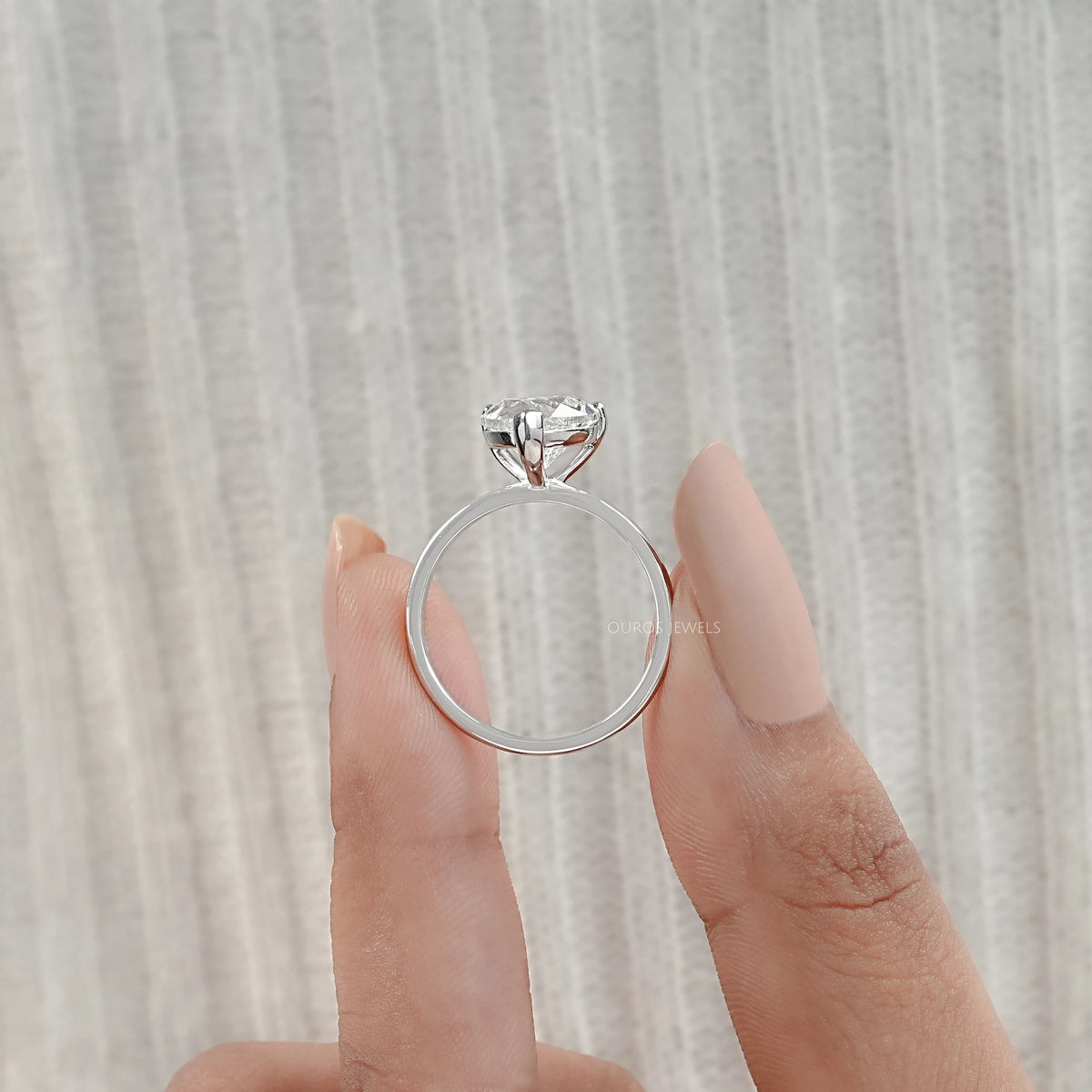 Heart Cut Lab Grown Diamond Solitaire Ring Ring