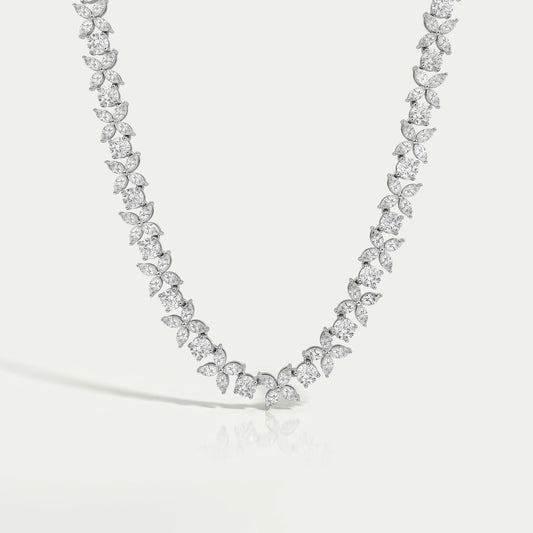 Marquise & Round Diamond Choker Necklace Necklaces