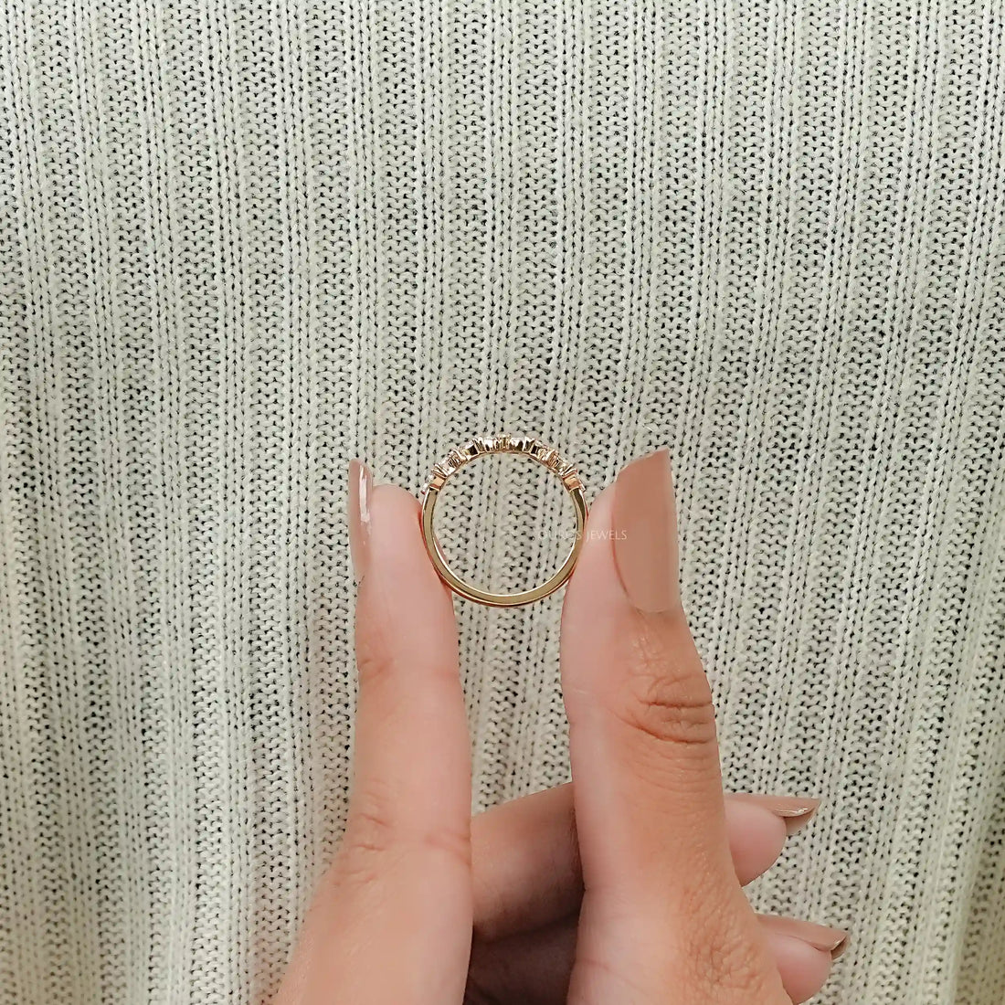 Marquise And Round Lab Diamond Dainty Ring Ring
