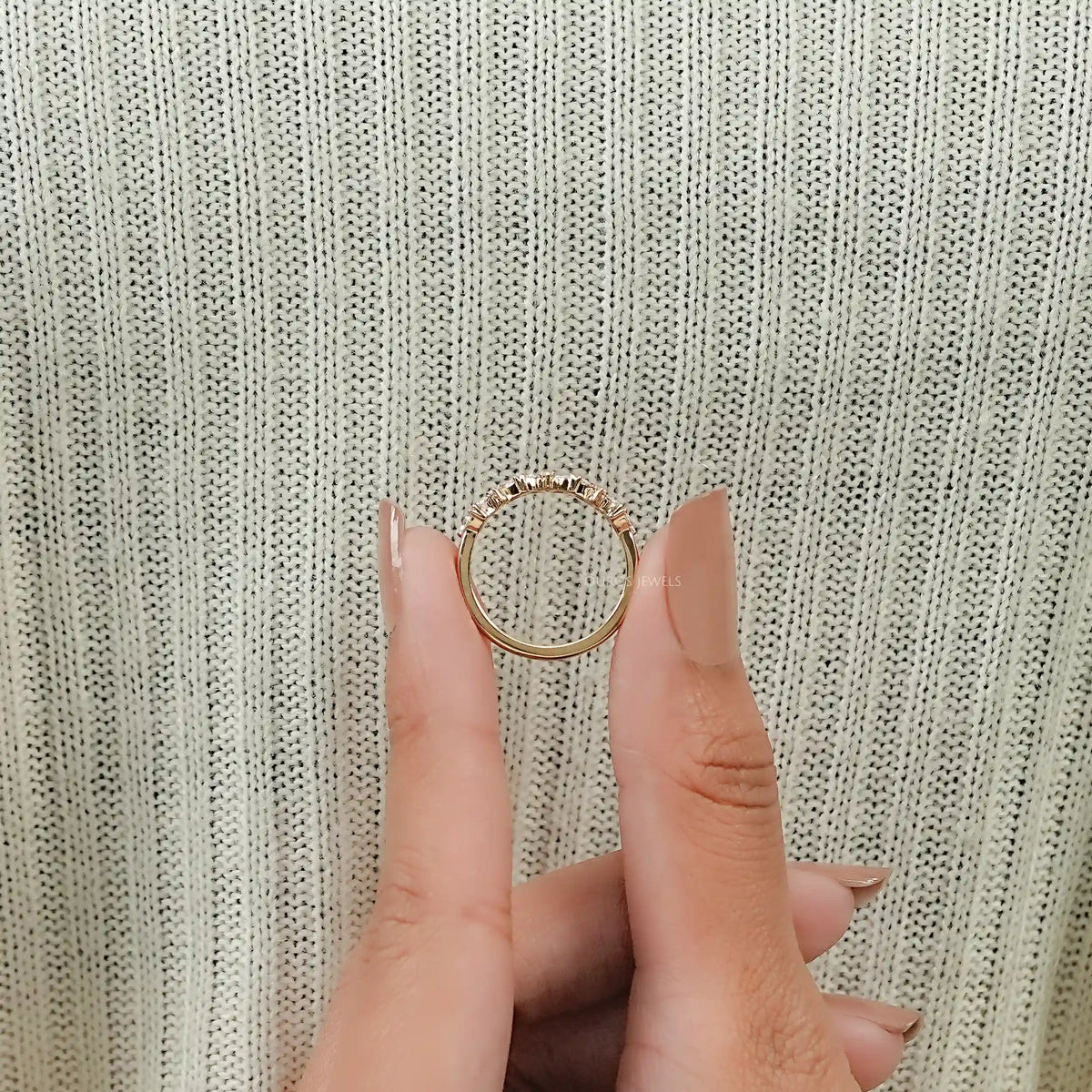 Marquise And Round Lab Diamond Dainty Ring Ring