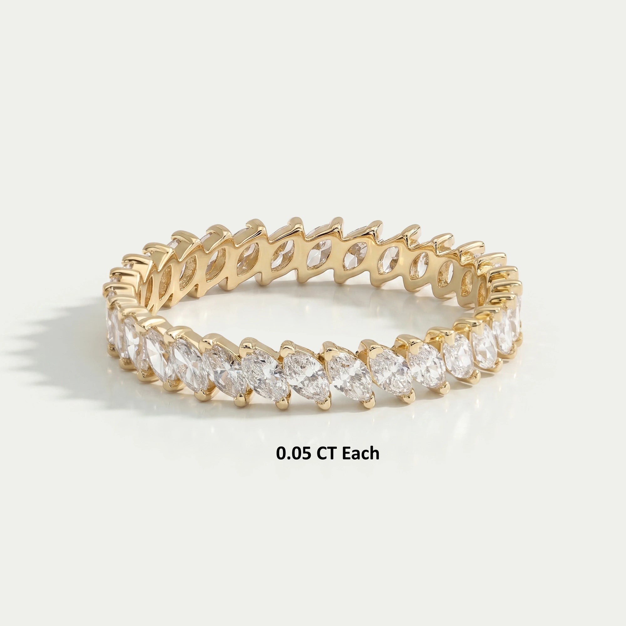 Marquise Cut Lab Diamond Eternity Wedding Band Rings