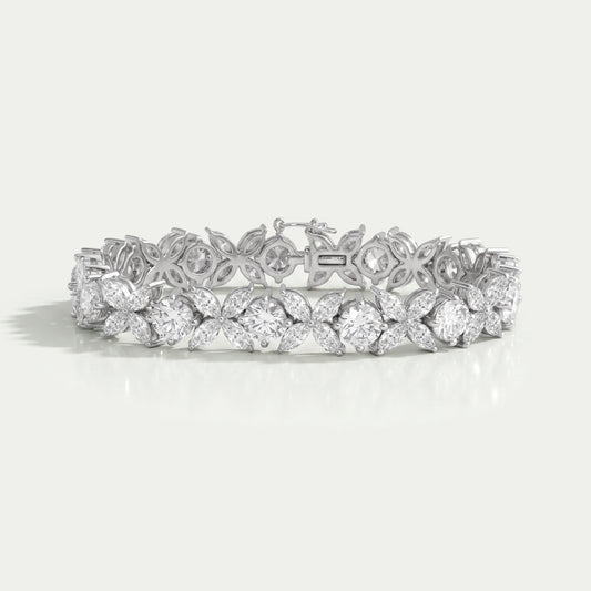 Marquise And Round Diamond Luxury Bracelet