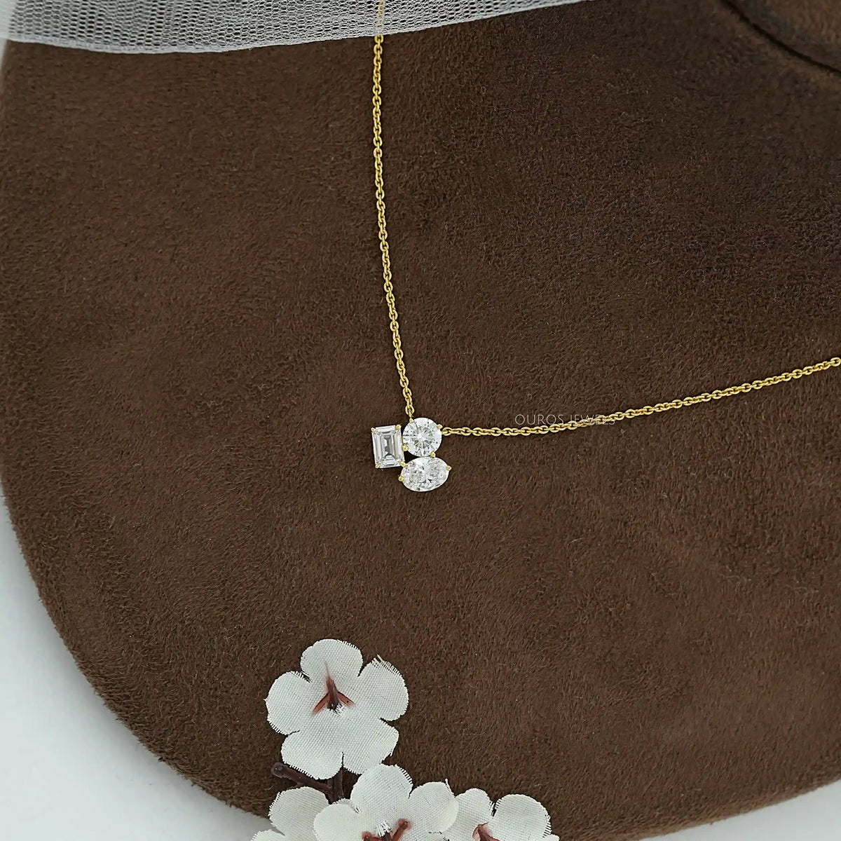 Trio Lab Grown Diamond Pendant Necklaces
