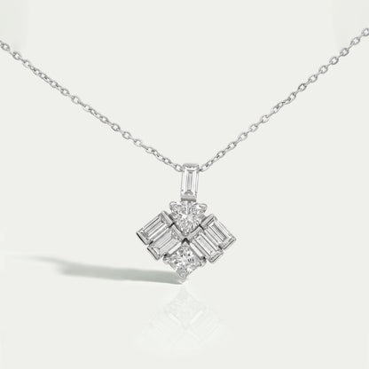 Multi Shape Lab Diamond Pendant Necklaces