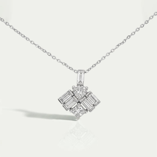 Multi Shape Lab Diamond Pendant Necklaces